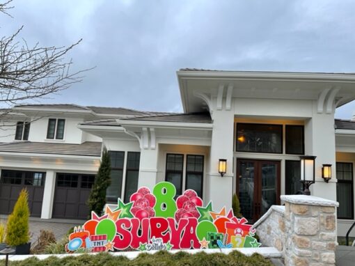 Oversized Age plus Name Birthday Yard Sign