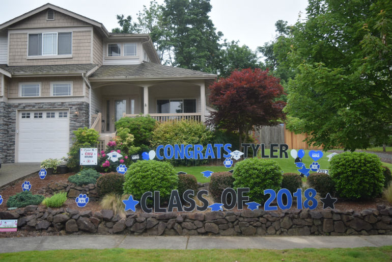 Our Graduation Yard Signs will complete your Graduation Party Decorations…and make a super fun surprise for your grad!