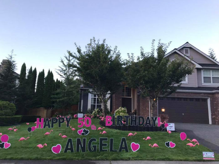 Celebrate a friend’s 40th birthday with a funny Happy Birthday Yard Sign Display!