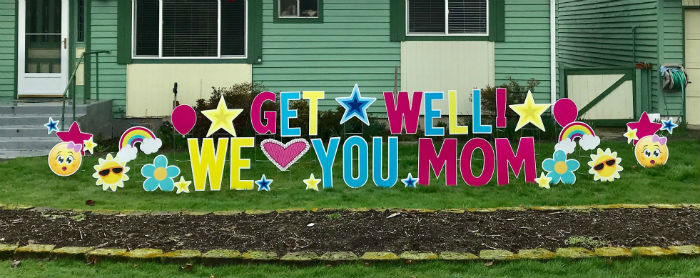 Helping Others Feel Better with our Get Well Soon Yard Signs – Now that’s a Good Day at the Office!