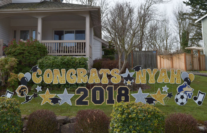 Graduation yard signs make the perfect grad party decorations and also make a unique and fun graduation gift!