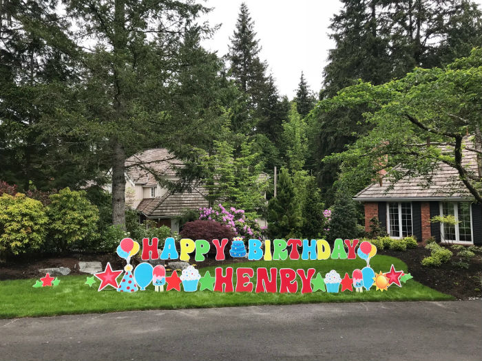 Happy Birthday Yard Signs Mixed Colors