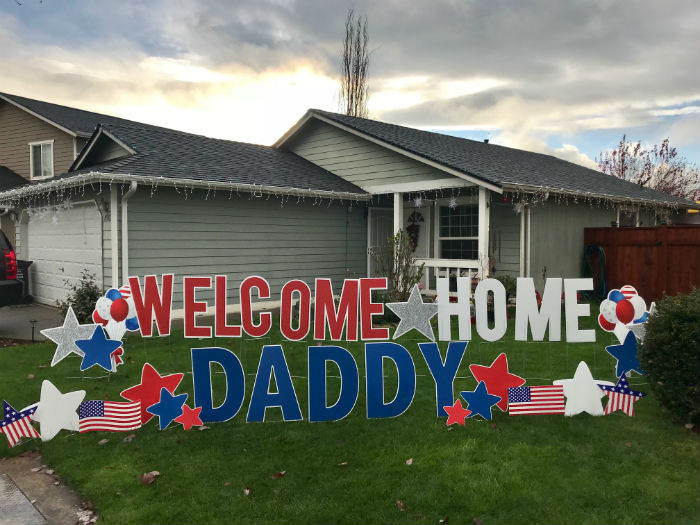 Welcome Home Yard Sign