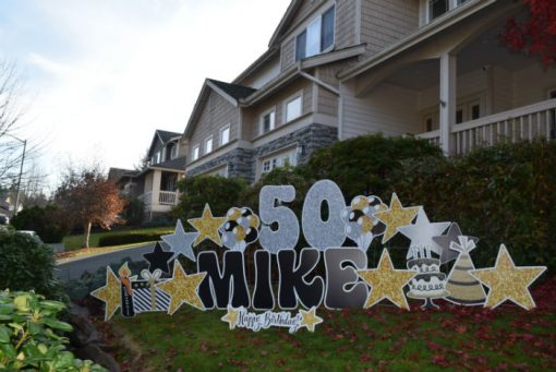 Oversized Age plus Name Birthday Yard Sign - Image 2