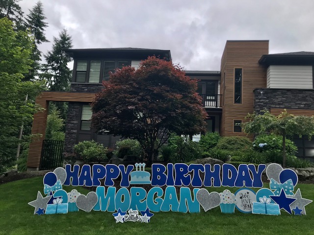 Birthday Yard Signs by Yard Announcements Make a FUN way to celebrate in Washington State!