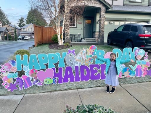 Happy Birthday Yard Sign Display with Name/Age - Image 19