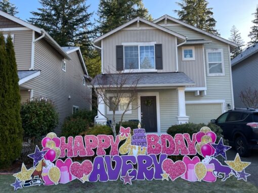 Happy Birthday Yard Sign Display with Name/Age - Image 18