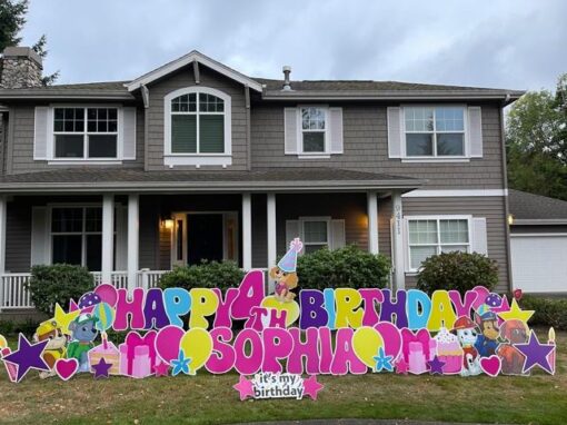 Happy Birthday Yard Sign Display with Name/Age - Image 15