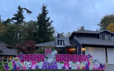 Our Birthday Animals Came to Party! How FUN for this Little One to Wake up to these FUN Birthday Yard Signs on their BIG Day!