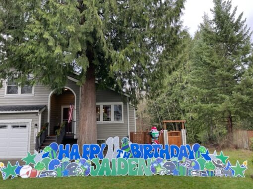 Happy Birthday Yard Sign Display with Name/Age - Image 6