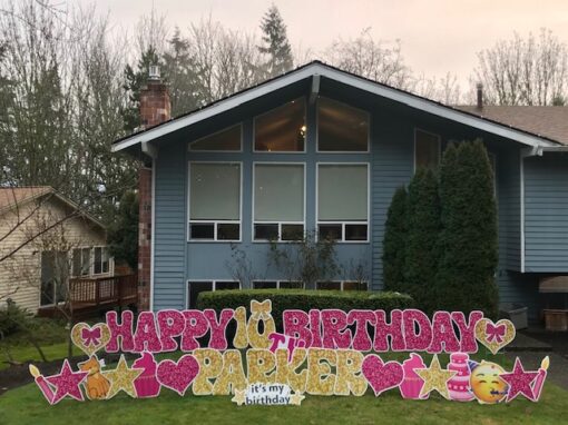 Happy Birthday Yard Sign Display with Name/Age - Image 4
