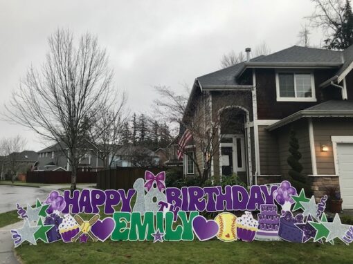 Happy Birthday Yard Sign Display with Name/Age - Image 3