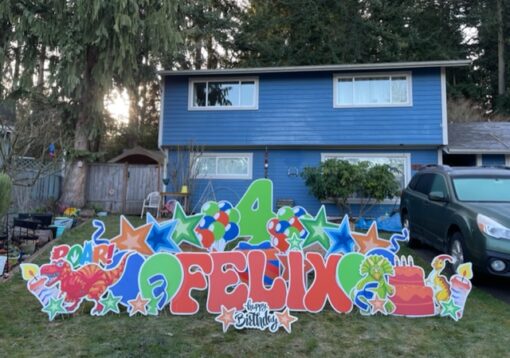 Oversized Age plus Name Birthday Yard Sign - Image 3
