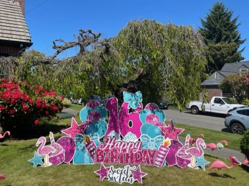 Oversized Age plus Name Birthday Yard Sign - Image 4