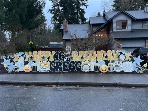 Happy Birthday Yard Sign Display with Name/Age - Image 8