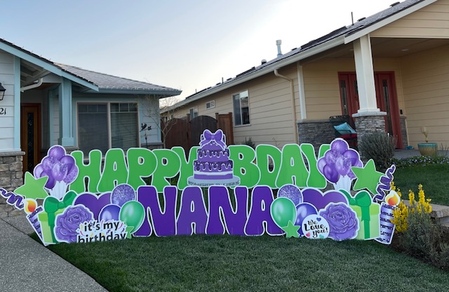 SHOUT IT OUT! Happy Birthday Yard Sign Rentals by Yard Announcements Make Birthdays More Fun!