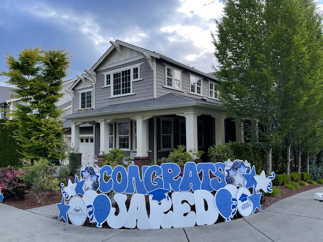 Graduation Party Decorations are Over the Top with our FUN Graduation Yard Signs in School Colors!